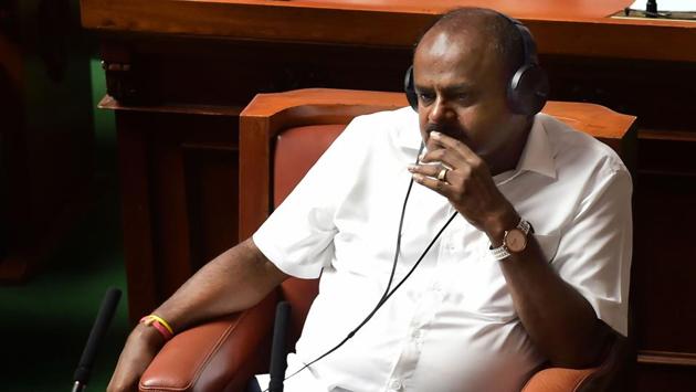 Karnataka Chief Minister HD Kumaraswamy on Thursday opened the debate on the trust vote that he had volunteered to face in the state assembly with stinging darts hurled at the BJP but the Congress leaders soon navigated the discussion away to the nuts and bolts of the process. (Shailendra Bhojak / PTI)
