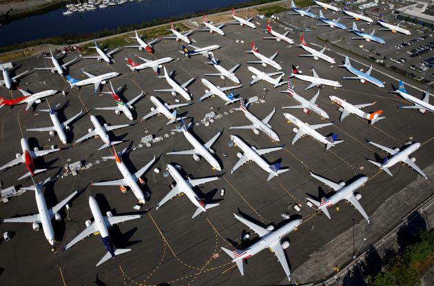 Dozens of grounded Boeing 737 MAX aircraft.(REUTERS Photo)