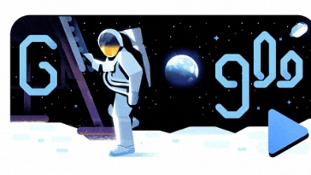 Google on Friday marked the 50th anniversary of man setting foot on moon with a doodle.