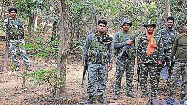 A search operation in forests near Palamu.(HT File Photo)