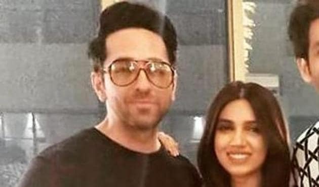 Bhumi Pednekar celebrates her birthday with Ayushmann Khurrana. Bhumi Pednekar celebrates her birthday with Ayushmann Khurrana.