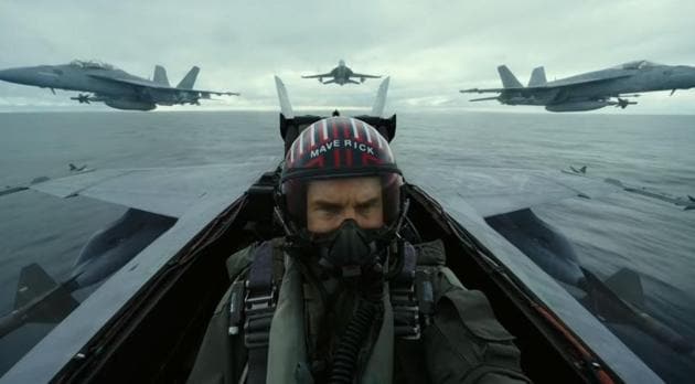 Tom Cruise as Pete Maverick Mitchell in a still from Top Gun: Maverick trailer.