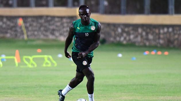 Senegal's forward Sadio Mane attends a training session in Cairo on eve of the 2019 Africa Cup of Nations (CAN) Final against Algeria.(AFP)