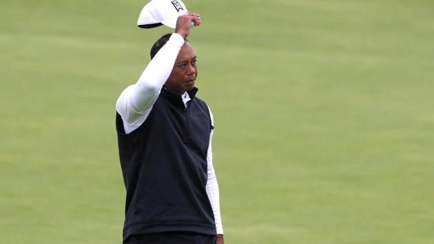Tiger Woods of the U.S. on the 18th hole during the second round. (REUTERS) Tiger Woods of the U.S. on the 18th hole during the second round. (REUTERS)