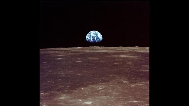 This is a view of the earthrise as viewed from the lunar orbit prior to the Eagle’s landing. (NASA) This is a view of the earthrise as viewed from the lunar orbit prior to the Eagle’s landing. (NASA)