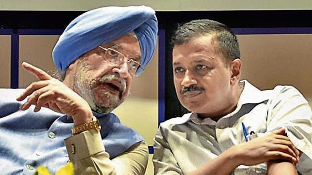 Union minister Hardeep Puri Friday said Kejriwal had been trying to stall the ownership process.(HT File Photo)