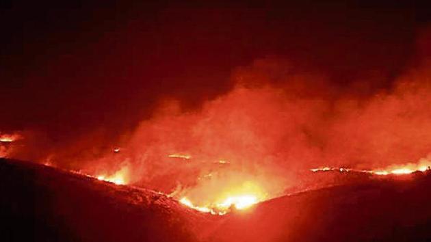 A fire broke out at Aarey Colony on December 3 last year. (HT File Photo)