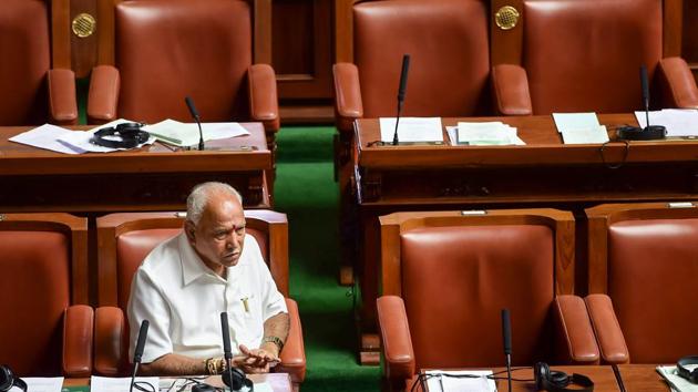 Karnataka crisis continues to escalate as Speaker KR Ramesh adjourned the confidence motion to Monday. BJP state president BS Yeddyurappa called the event ‘gross injustice’. (PTI) Karnataka crisis continues to escalate as Speaker KR Ramesh adjourned the confidence motion to Monday. BJP state president BS Yeddyurappa called the event ‘gross injustice’. (PTI)