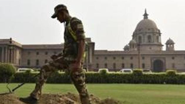Tight security put in place at outside Home Ministry, North Block in New Delhi. Until now, only the Centre had the power to constitute such tribunals, which were essentially quasi-judicial bodies unique to Assam. (Virendra Singh Gosain/HT FILE PHOTO) Tight security put in place at outside Home Ministry, North Block in New Delhi. Until now, only the Centre had the power to constitute such tribunals, which were essentially quasi-judicial bodies unique to Assam. (Virendra Singh Gosain/HT FILE PHOTO)