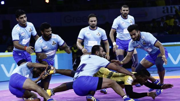 Tamil Thalaivas vs Telegu Titans Pro Kabaddi match(PKL)