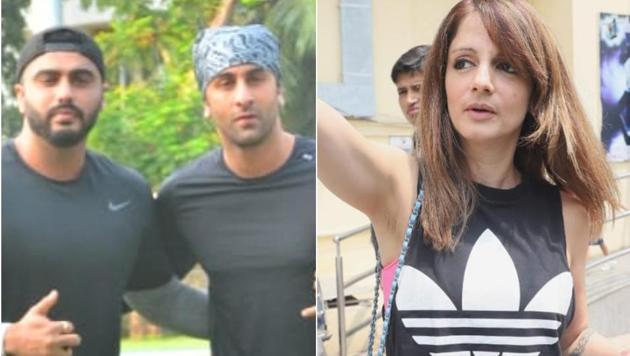 Ranbir Kapoor and Arjun Kapoor play football, Sussanne Khan takes kids for Lion King.(Varinder Chawla)