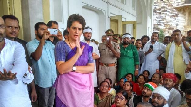 Shortly after Adityanath’s attack, Priyanka Gandhi took to Twitter to claim that pressure from the Congress forced him to act. (HT Photo) Shortly after Adityanath’s attack, Priyanka Gandhi took to Twitter to claim that pressure from the Congress forced him to act. (HT Photo)