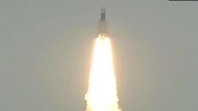 Indian Space Research Organisation (Isro) launched its second moon mission, Chandrayaan-2.(Screengrab/ISRO Twitter)