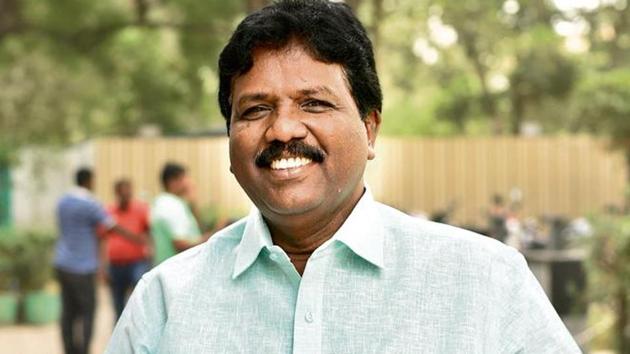 Tamil intellectual and an anti-caste activist and current member of Parliament from Villupuram Constituency Dr. RaviKumar poses for a photograph during an interview session at Tamil Nadu house in New Delhi(Photo by Biplov Bhuyan/ Hindustan Times)