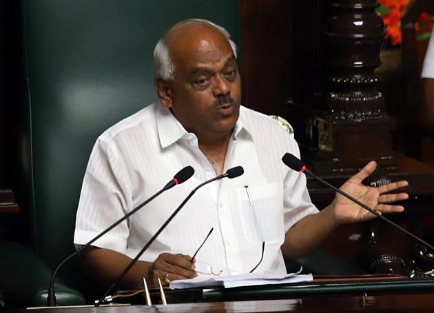 Karnataka assembly speaker KR Ramesh asked 12 Congress legislators to meet him on Tuesday after the ruling Congress-Janata Dal(Secular) filed a petition to disqualify them. The Karnataka government plunged into crisis after 16 lawmakers – 13 from the Congress and three from the JD(S) – resigned roughly two weeks ago. Since then, one Congress MLA has signalled he would return to the party fold. (ANI) Karnataka assembly speaker KR Ramesh asked 12 Congress legislators to meet him on Tuesday after the ruling Congress-Janata Dal(Secular) filed a petition to disqualify them. The Karnataka government plunged into crisis after 16 lawmakers – 13 from the Congress and three from the JD(S) – resigned roughly two weeks ago. Since then, one Congress MLA has signalled he would return to the party fold. (ANI)