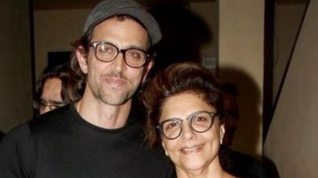Hrithik Roshan with mother Pinky.