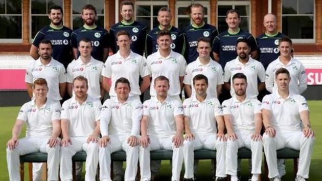 Players of Ireland Test team pose for a photo.(Cricket Ireland/ Twitter)