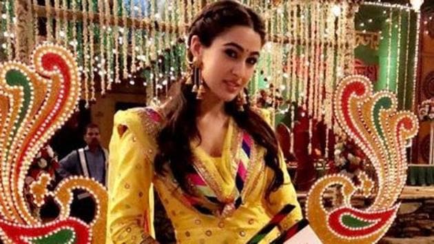 Sara Ali Khan captured behind-the-scenes on the sets of Kedarnath.(@saraalikhan95/Instagram)