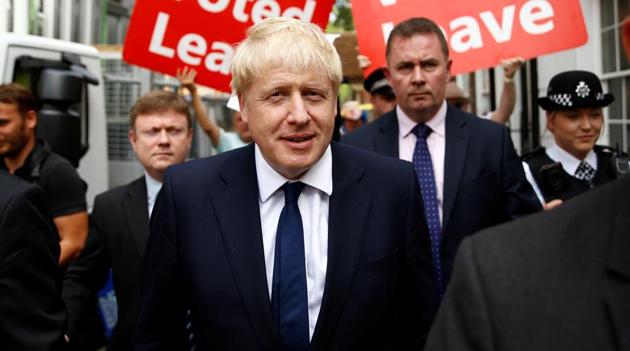 Boris Johnson, a leadership candidate for Britain's Conservative Party, leaves his office in London, Britain July 22, 2019.(REUTERS PHOTO) Boris Johnson, a leadership candidate for Britain's Conservative Party, leaves his office in London, Britain July 22, 2019.(REUTERS PHOTO)