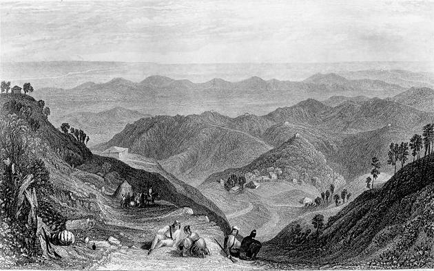 Mussoorie and the Doon valley, India, c1860, as seen from Landour.(Print Collector/Getty Images) Mussoorie and the Doon valley, India, c1860, as seen from Landour.(Print Collector/Getty Images)