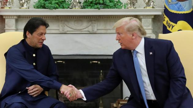 US President Donald Trump had offered to mediate between India and Pakistan on Kashmir when he hosted Pakistan's Prime Minister Imran Khan at the White House on Monday. (REUTERS) US President Donald Trump had offered to mediate between India and Pakistan on Kashmir when he hosted Pakistan's Prime Minister Imran Khan at the White House on Monday. (REUTERS)