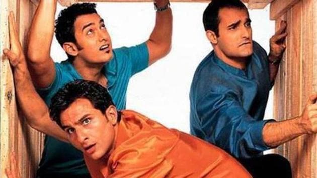 Dil Chahta Hai starring Aamir Khan, Akshaye Khanna, Saif Ali Khan, Preity Zinta, Dimple Kapadia and Sonali Kulkarni in lead roles.