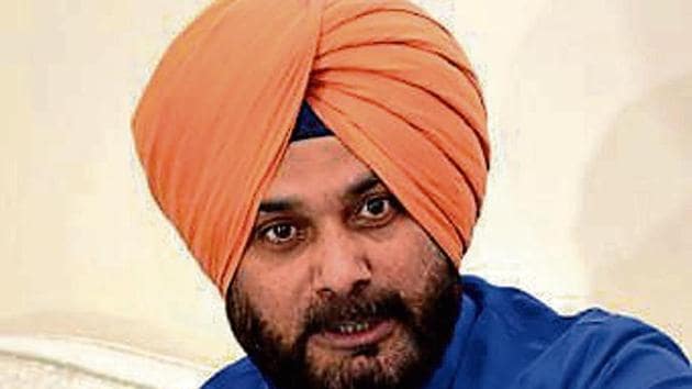 Navjot Singh Sidhu on Tuesday met his supporters at his residence.(HT Photo)