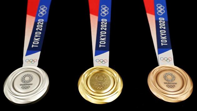 The design of the much-awaited tournament’s medal reflects the concept that in order to achieve glory, athletes have to strive for victory on a daily basis. The medals collect and reflect myriad patterns of light, symbolising the energy of the athletes and those who support them; their design is intended to symbolise diversity and represent a world where people who compete in sports and work hard are honoured. (REUTERS) The design of the much-awaited tournament’s medal reflects the concept that in order to achieve glory, athletes have to strive for victory on a daily basis. The medals collect and reflect myriad patterns of light, symbolising the energy of the athletes and those who support them; their design is intended to symbolise diversity and represent a world where people who compete in sports and work hard are honoured. (REUTERS)