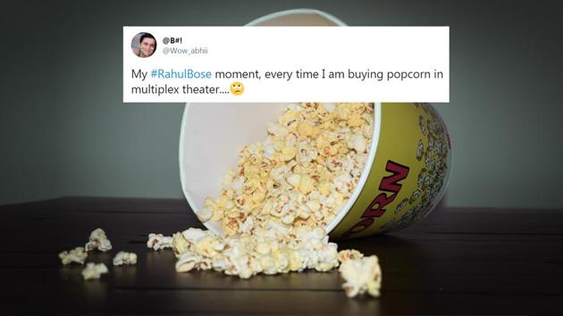 From paying for popcorn at multiplexes to expensive khichdi or samosa, people have shared their experiences using ‘My Rahul Bose moment’.(Representational image)