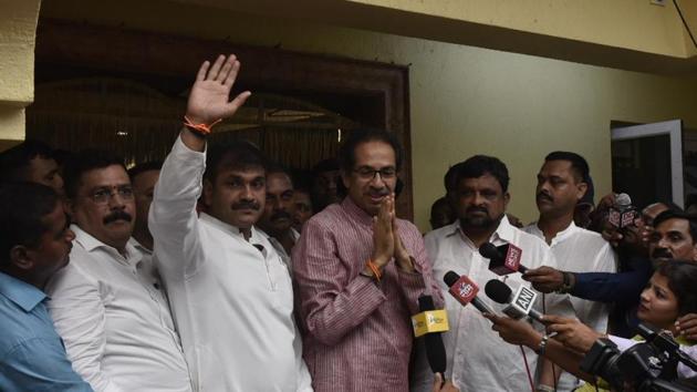 Sachin Ahir, senior NCP leader, joined the Shiv Sena today. (HT) Sachin Ahir, senior NCP leader, joined the Shiv Sena today. (HT)
