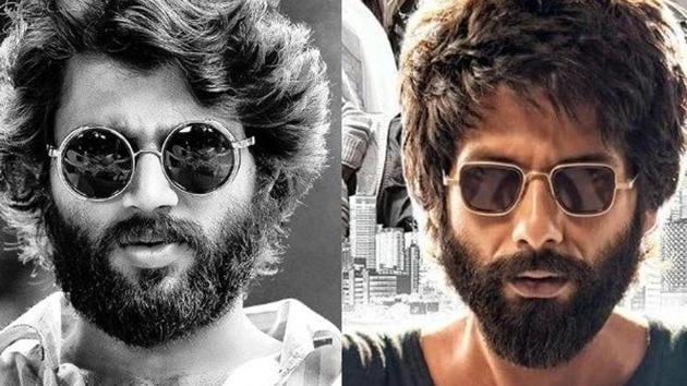 Vijay Deverakonda as Arjun Reddy and Shahid Kapoor as Kabir Singh.