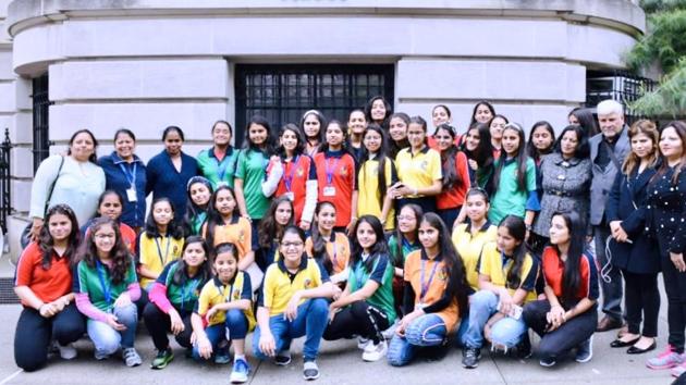 Students and staff of Holy Child Sr Sec School, Tagore Garden, went on the excursion(HT)