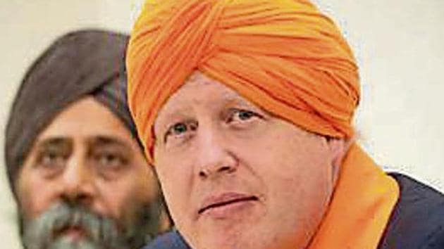 Boris Johnson at Nirman Sewak Gurudwara, St George Bristol in 2017 Boris Johnson at Nirman Sewak Gurudwara, St George Bristol in 2017