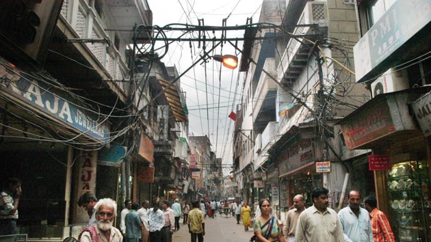 Trransformers in Chandni Chowk , Delhi.(HT Photo)