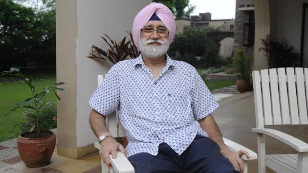 Former DGP of Punjab MPS Aulakh.(Anil Dayal/HT)