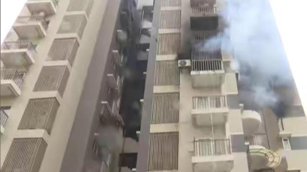 A major fire broke out at the fifth floor of a high rise residential building, Ganesh Genesis in Ahmedabad. “All people have been safely rescued, two were in serious condition, their status will be updated by the hospital,” Fire officer Rajesh Bhatt said. (ANI) A major fire broke out at the fifth floor of a high rise residential building, Ganesh Genesis in Ahmedabad. “All people have been safely rescued, two were in serious condition, their status will be updated by the hospital,” Fire officer Rajesh Bhatt said. (ANI)