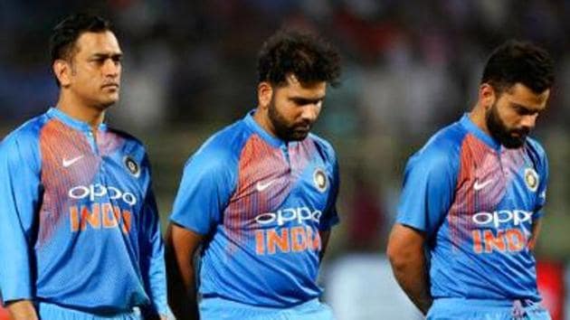 File image of MS Dhoni, Rohit Sharma and Virat Kohli. (AP Photo) File image of MS Dhoni, Rohit Sharma and Virat Kohli. (AP Photo)