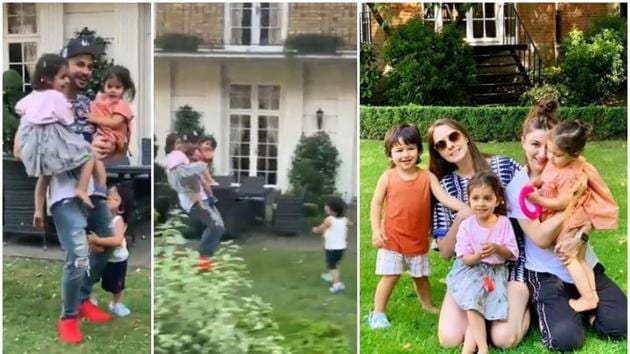Kunal Kemmu, Taimur Ali Khan, Inaaya, Kainaat and mothers of the two girls, Soha Ali Khan and Prianka Singha, spend time in London.(Instagram)