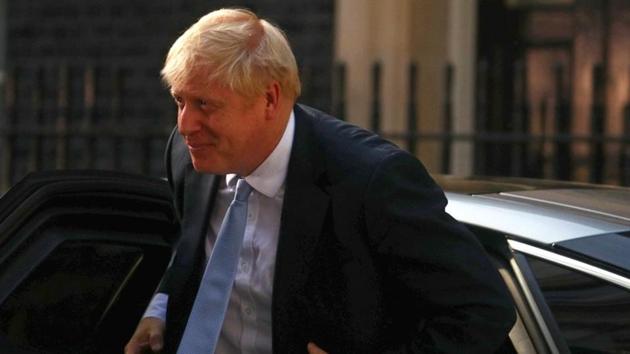 Johnson took office earlier this week, walking through the black front door of Number 10 Downing Street for the first time after setting out a desire to defy his critics over Brexit and bring a decisive new leadership style to Britain’s top job.(REUTERS) Johnson took office earlier this week, walking through the black front door of Number 10 Downing Street for the first time after setting out a desire to defy his critics over Brexit and bring a decisive new leadership style to Britain’s top job.(REUTERS)