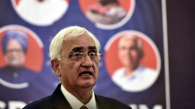Salman Khurshid said Trump might have misheard meditate for mediate. (Photo by Raj K Raj/ Hindustan Times)(Raj K Raj/HT PHOTO) Salman Khurshid said Trump might have misheard meditate for mediate. (Photo by Raj K Raj/ Hindustan Times)(Raj K Raj/HT PHOTO)