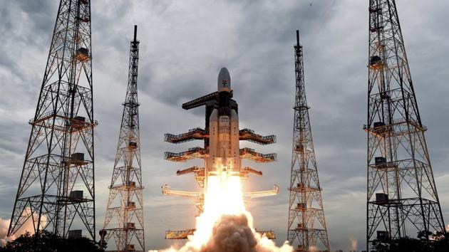Chandrayaan 2 lifted off at 2:43 pm on July 22 on board a giant heavy-lift rocket.(AP)