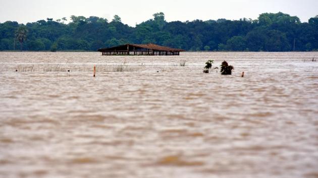 A flood-affected area after heavy rainfall, in Darbhanga district of Bihar. (Parwaz Khan / HT Photo) A flood-affected area after heavy rainfall, in Darbhanga district of Bihar. (Parwaz Khan / HT Photo)