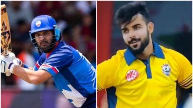 Yuvraj Singh stunned Shadab Khan in Global T20 Canada(HT Collage)