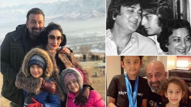 Happy birthday Sanjay Dutt: The actor has always talked about how important his family is to him. He is seen in these pics with wife Maanayata, kids Iqra and Shahraan and his late parents, Sunil and Nargis Dutt.