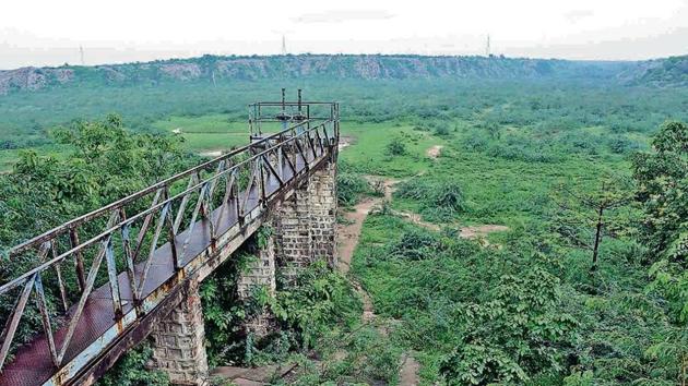 Gurugram’s Badkal lake.(HT Photo)