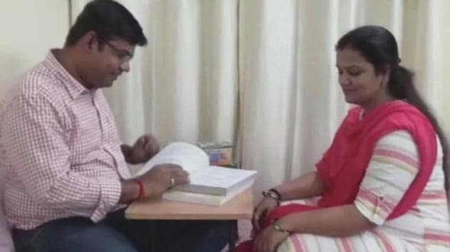 Anubhav Singh and his wife Vibha Singh secured the first and second rank, respectively, in the examination merit list.(ANI) Anubhav Singh and his wife Vibha Singh secured the first and second rank, respectively, in the examination merit list.(ANI)