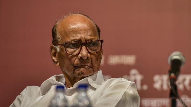 NCP president Sharad Pawar he was not worried about his party’s leaders leaving.(HT Photo)