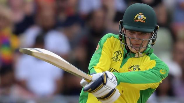 Australia's Alex Carey plays a shot during the 2019 Cricket World Cup second semi-final between England and Australia.(AFP)