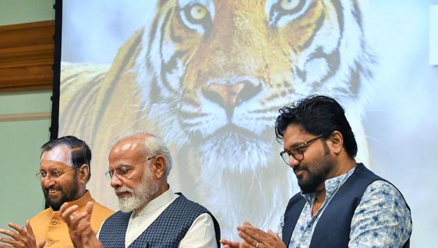 The new numbers have brought cheer to wildlife enthusiasts and conservationists but the Tiger Status Report 2018 has also raised some concerns about the number of tigers in the northeast and in Chhattisgarh.(PTI)