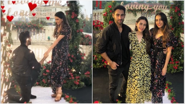 Armaan Jain and Anissa Malhotra’s first pics as an engaged couple were shared by Karisma Kapoor.